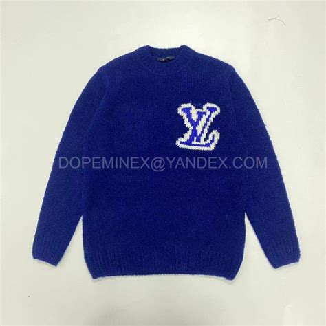 lv knit sweater blue